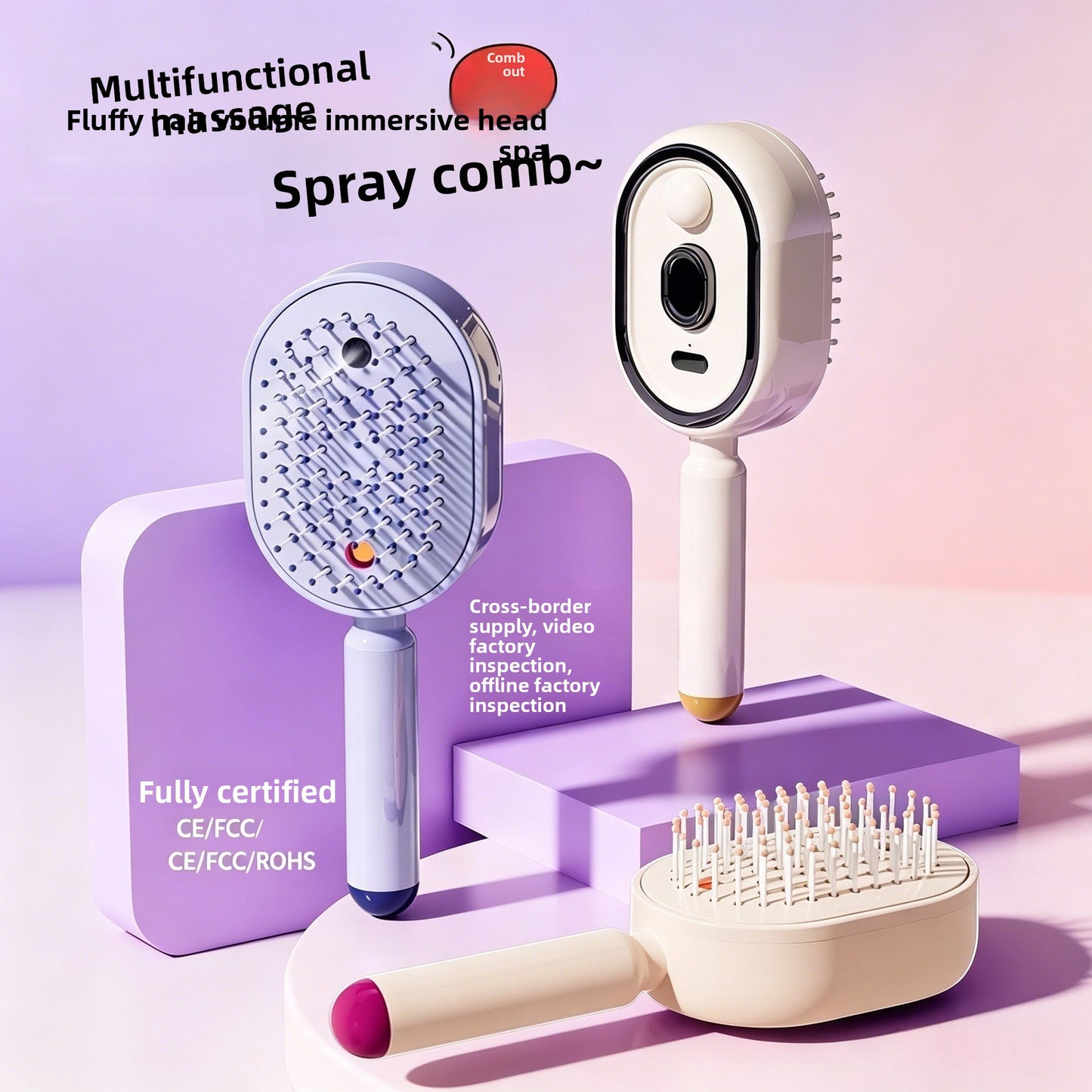 Electric Hair Smoothing Brush with Nano Mist | Smooth Hair in Just One Brush & Hydrate Hair Instantly