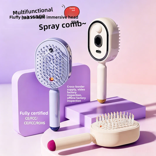 Electric Hair Smoothing Brush with Nano Mist | Smooth Hair in Just One Brush & Hydrate Hair Instantly