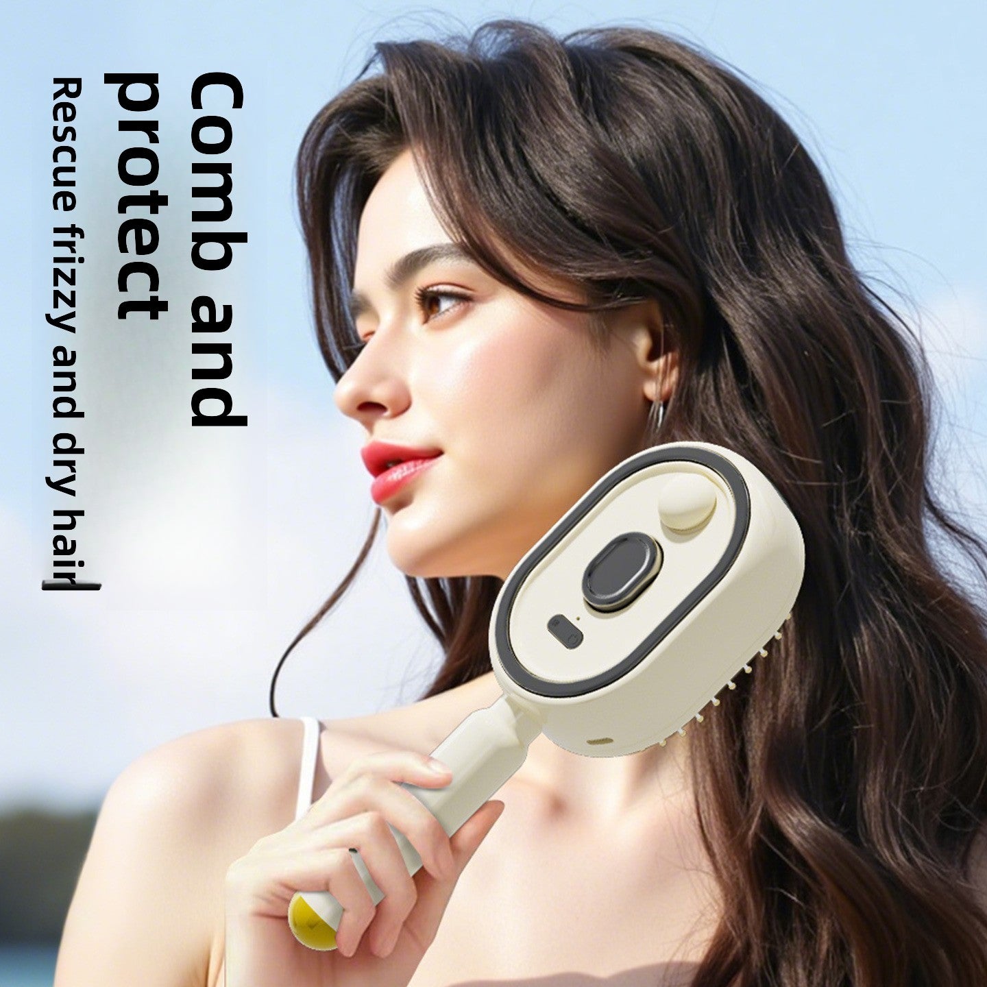 Electric Hair Smoothing Brush with Nano Mist | Smooth Hair in Just One Brush & Hydrate Hair Instantly