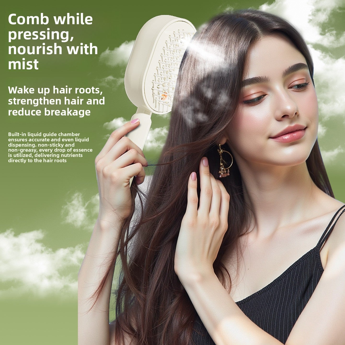 Electric Hair Smoothing Brush with Nano Mist | Smooth Hair in Just One Brush & Hydrate Hair Instantly