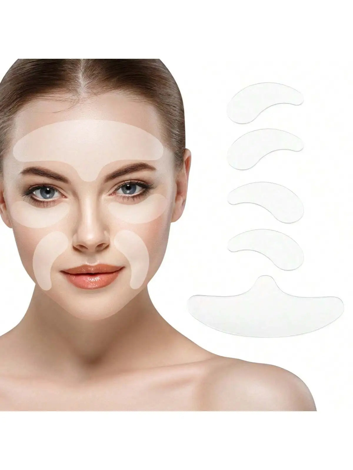 ✨ Reusable Silicone Face & Neck Anti-Wrinkle Patches
