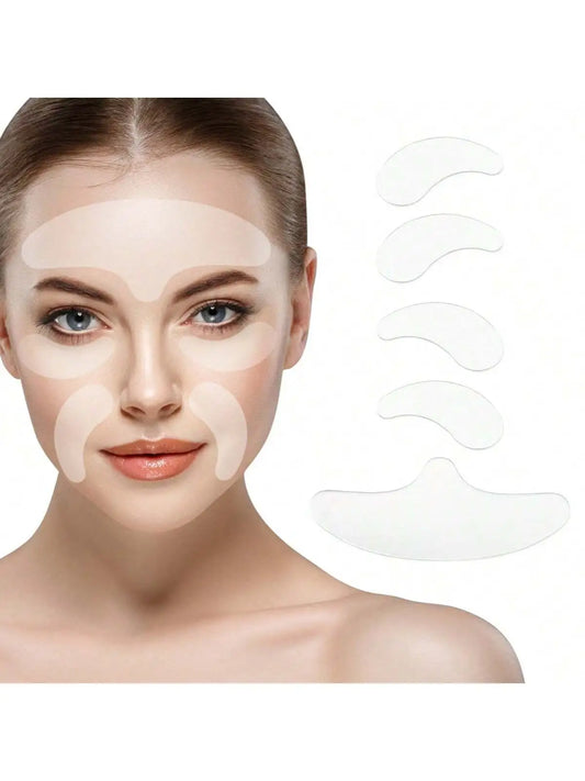 ✨ Reusable Silicone Face & Neck Anti-Wrinkle Patches
