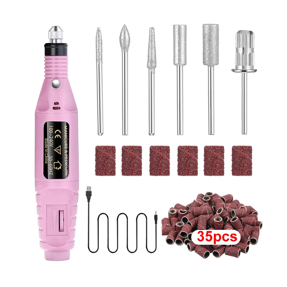 💖 YIKOOLIN Electric Nail Drill Kit – 20,000 RPM Nail File