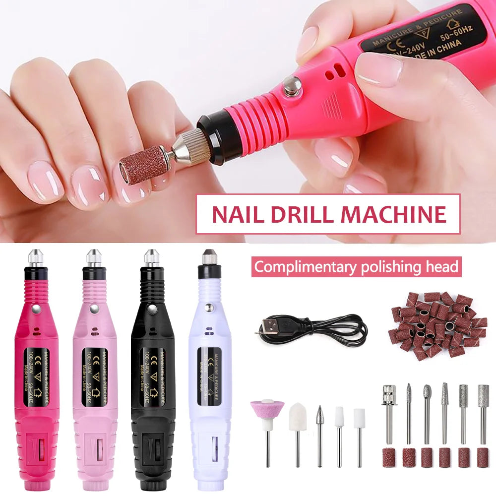 💖 YIKOOLIN Electric Nail Drill Kit – 20,000 RPM Nail File