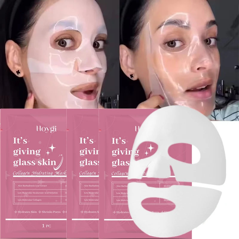 💖 Collagen Hydrating Sheet Face Mask for Glowing Skin