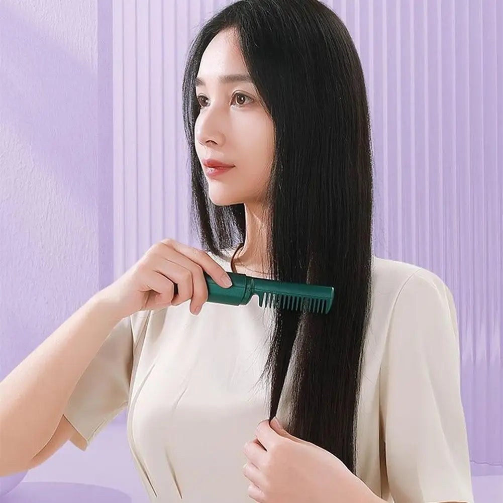 💖 Mini Wireless Hair Straightener & Curler with USB Charging