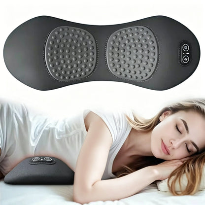 Heating Vibration Massage Pillow Electric Lumbar Support Pad Bed Sleeping Waist Protection Cushion Lying Flat Waist Pain Relief Glowena shop