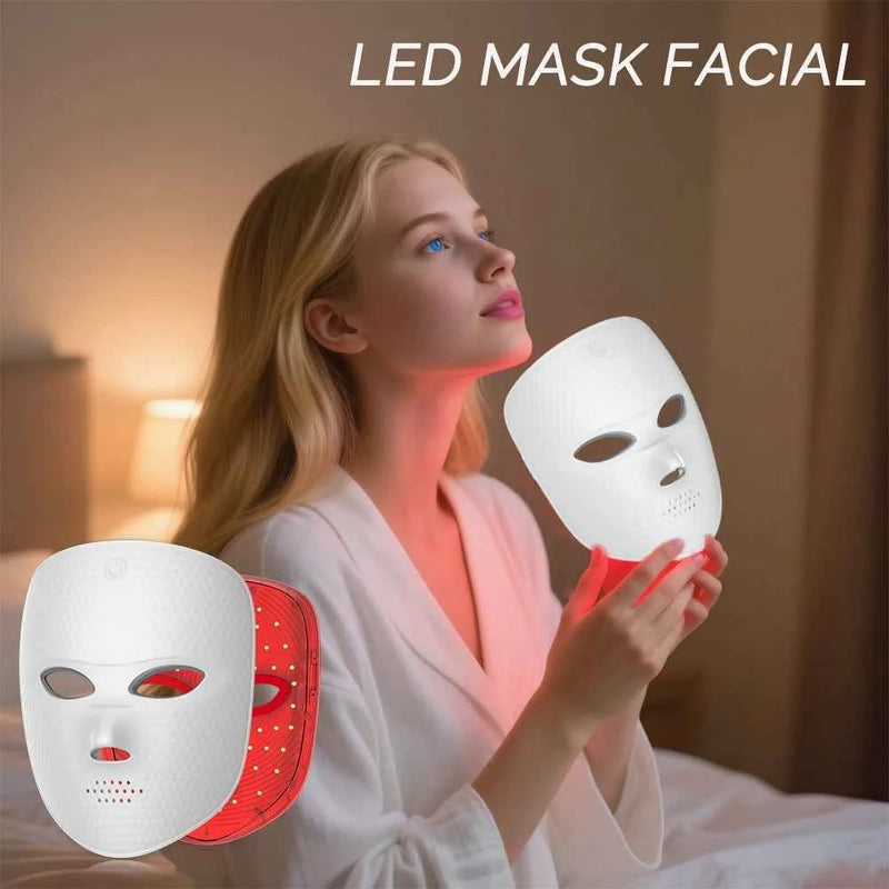7-Color LED Light Therapy Facial Mask | Skin Rejuvenation Device | Glowena