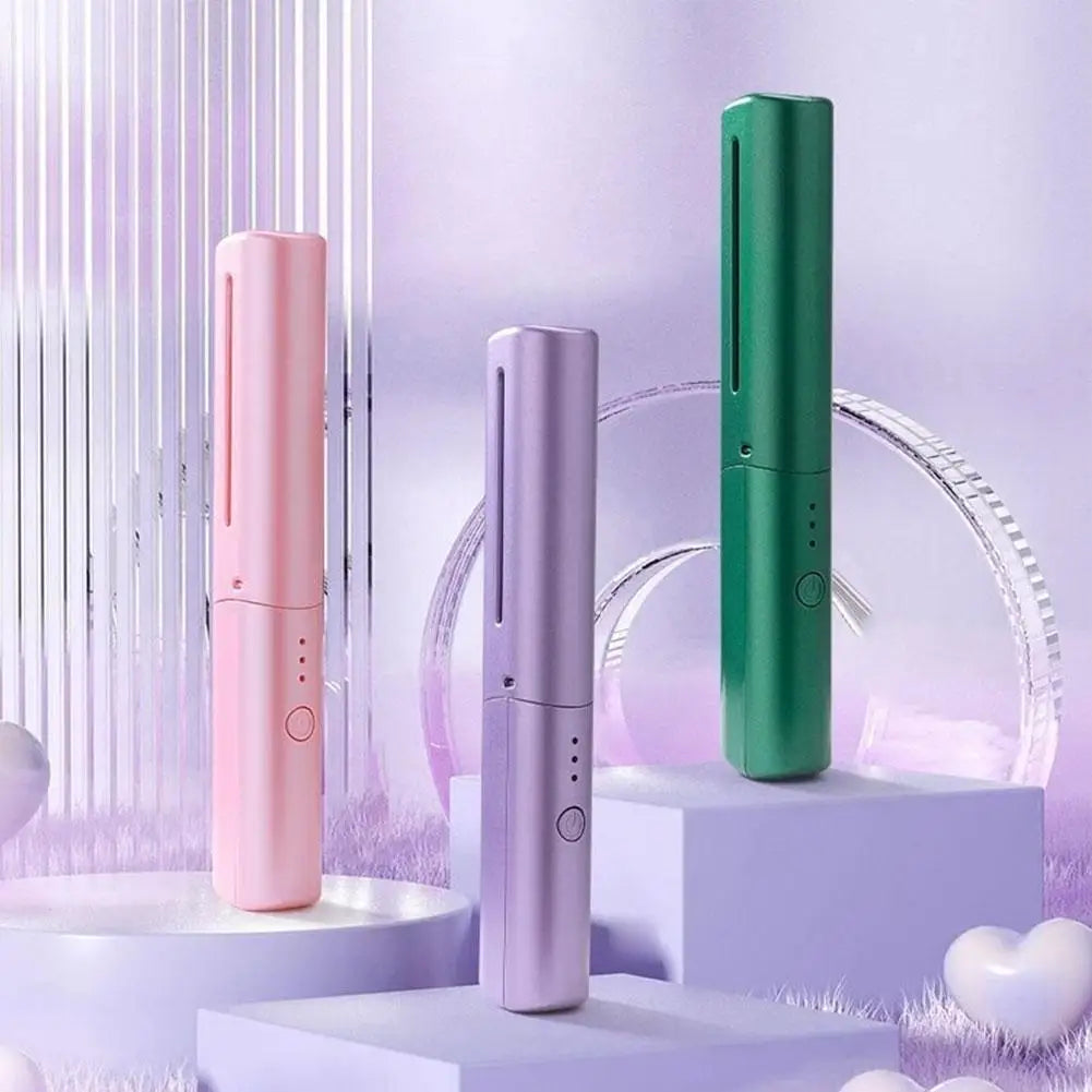 💖 Mini Wireless Hair Straightener & Curler with USB Charging