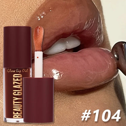 BEAUTY GLAZED 4 Color Moisturizing Lip Oil Moisturizing Lip Gloss Luminous Oil Lip Glos Liquid Lip Gloss, Natural Lip Enhancer Glowena shop