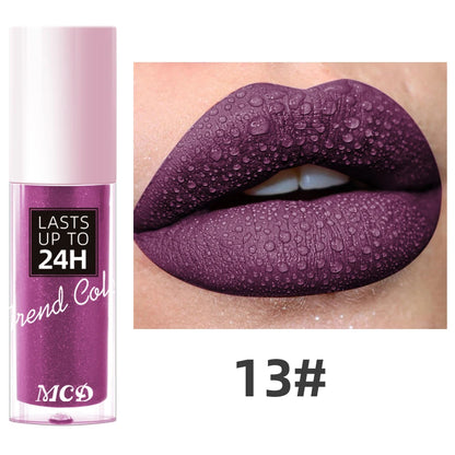 1PC Dark Brown Matte Velvet Lip Gloss Waterproof Liquid Lipstick 22 Colors Lips Korean Makeup for Lip Tint Lip Glaze Cosmetics Glowena shop