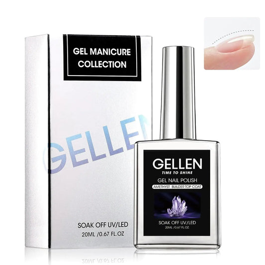 GELLEN Amethyst Builder Gel 20ml 4 in 1 Top Coat Nail Gel Nail Art Extension Apex Building Chrome Nails Professional Salon DIY Glowena shop