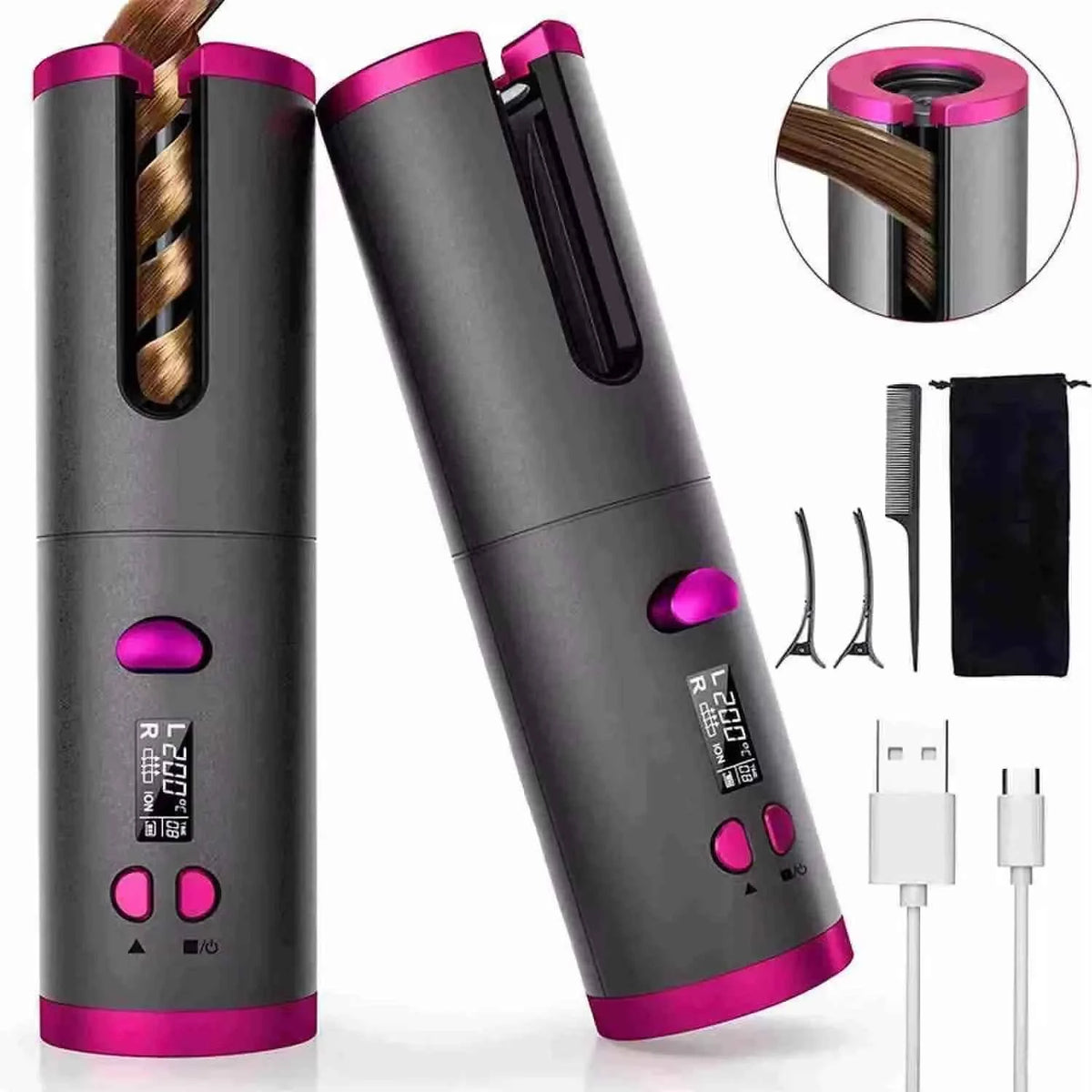 💖 Automatic Cordless Hair Curler with Fast Heating