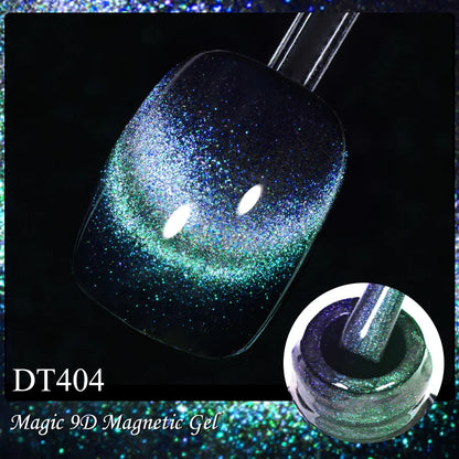 MEET ACROSS 7ml 9D Rainbow Cat Magnetic Gel Nail Polish For Nails Glitter Semi-Permanent UV Gel Nail Art Varnish Manicure Glowena shop
