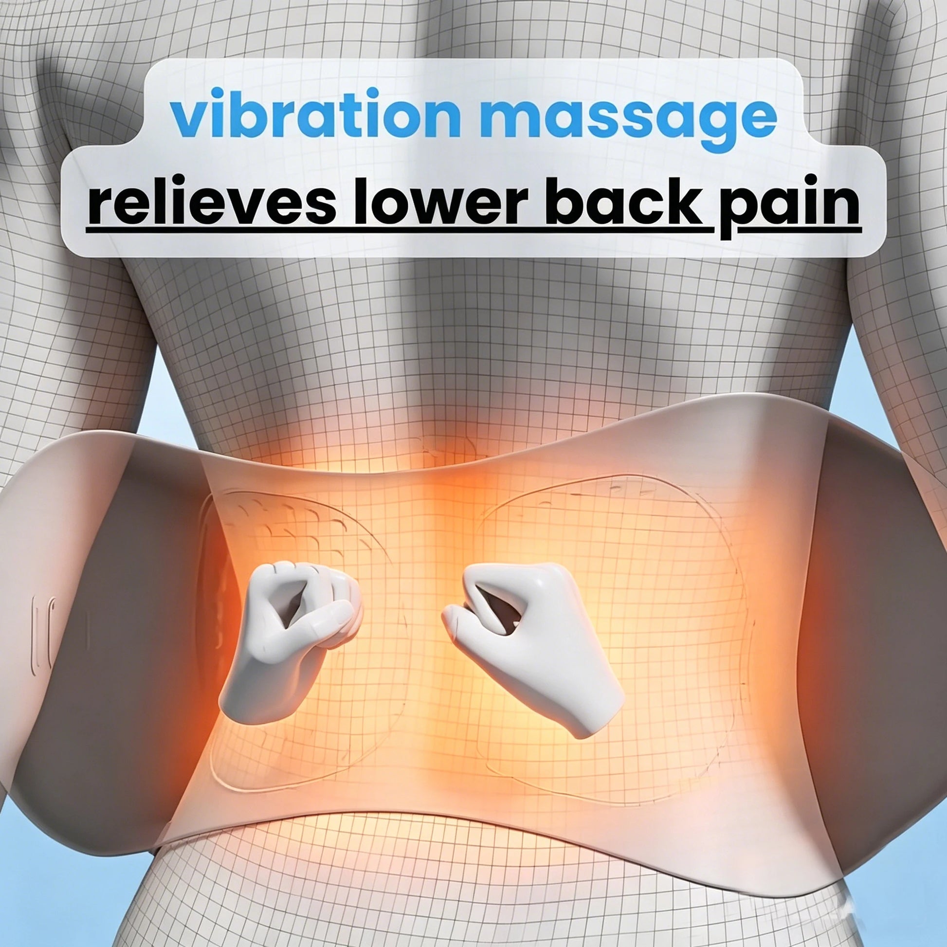 Heating Vibration Massage Pillow Electric Lumbar Support Pad Bed Sleeping Waist Protection Cushion Lying Flat Waist Pain Relief Glowena shop