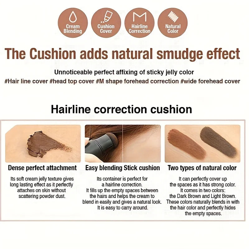 1pcs Pro Hairline Enhancer Stick Waterproof Sweat-Resistant Hair Filling Powder for Thinning Hair Hair Shadow Shading Sponge Pen Glowena shop