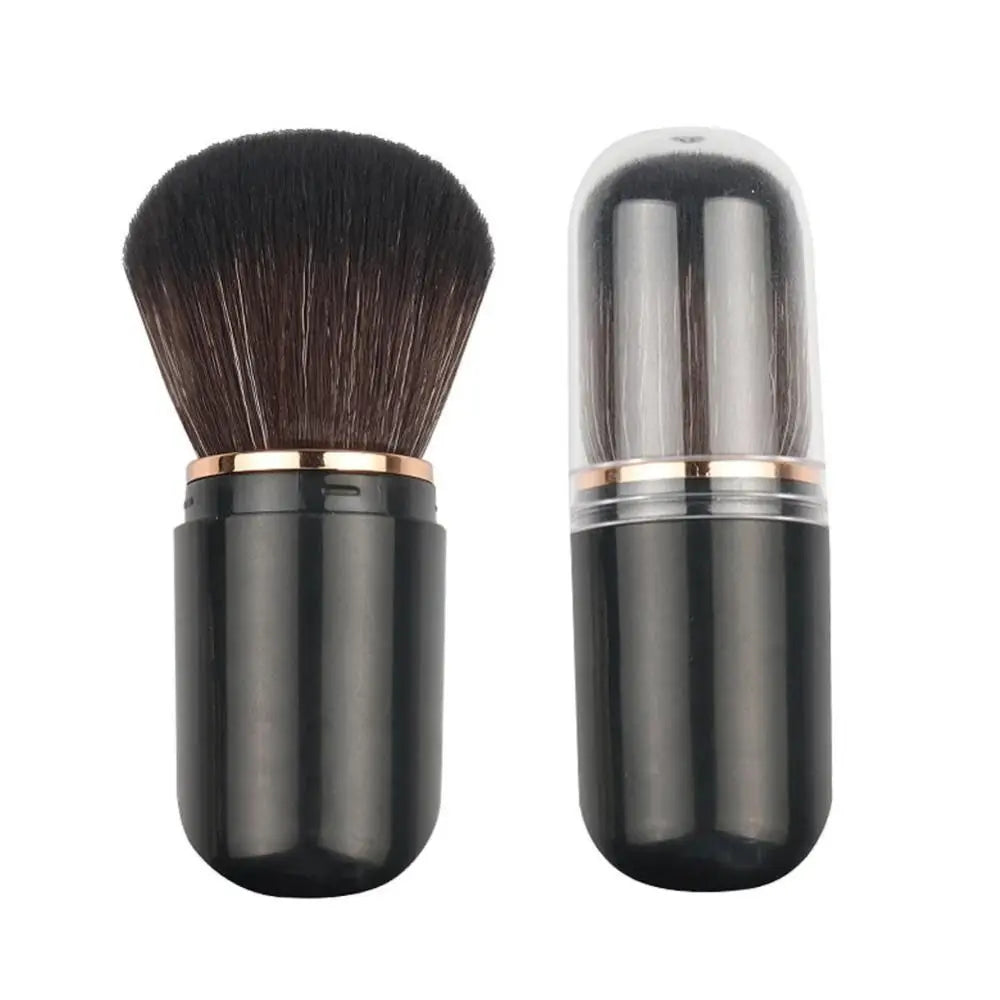 Hot Retractable Retractable Kabuki Brush Capsule-shape Multifunctional Travel Makeup Brush Cute Nail Powder Brush for Blusher Glowena shop