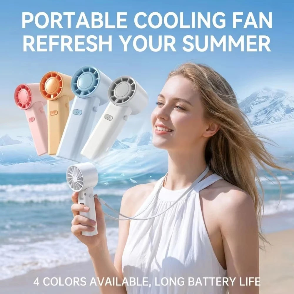 🌬️ Mini Portable Neck Fan – USB Rechargeable & Foldable
