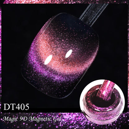 MEET ACROSS 7ml 9D Rainbow Cat Magnetic Gel Nail Polish For Nails Glitter Semi-Permanent UV Gel Nail Art Varnish Manicure Glowena shop