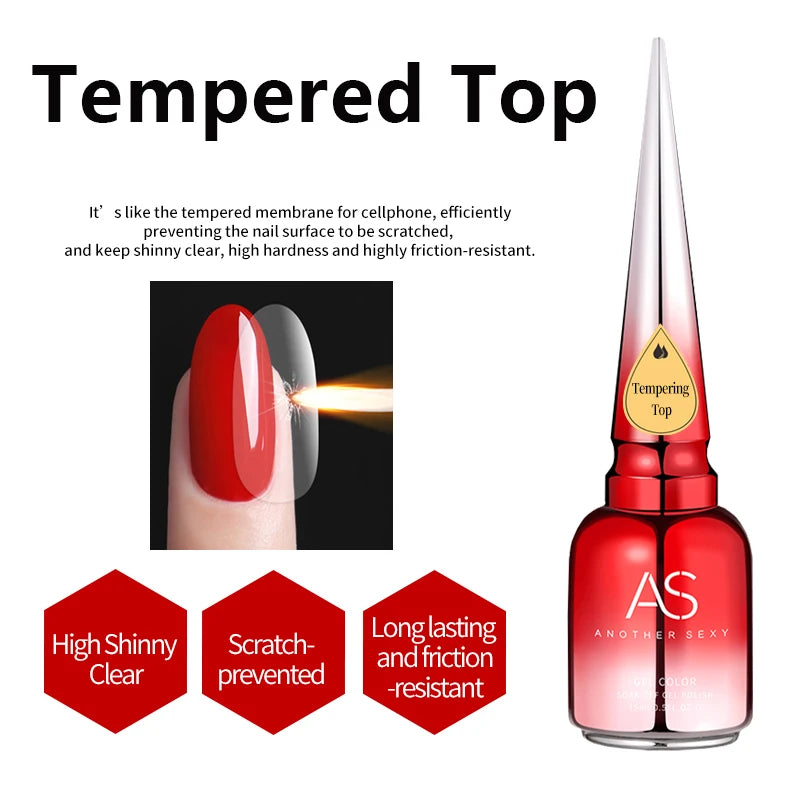 AS GEL Russian Matte Top Coat UV Gel Nail Polish 15ML Frosted Non Stick Powder Mat Top Coat No Wipe Semi Permanent Seal Gels Glowena shop