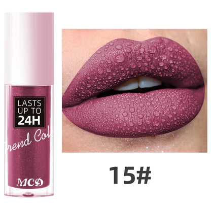 1PC Dark Brown Matte Velvet Lip Gloss Waterproof Liquid Lipstick 22 Colors Lips Korean Makeup for Lip Tint Lip Glaze Cosmetics Glowena shop