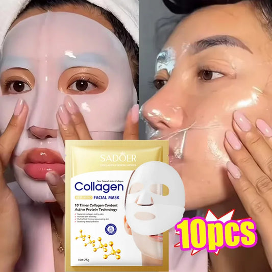 ✨ 10PCS Collagen Anti-Wrinkle Facial Mask Set