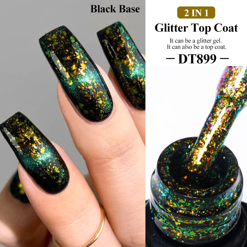 MEET ACROSS 7ml 9D Rainbow Cat Magnetic Gel Nail Polish For Nails Glitter Semi-Permanent UV Gel Nail Art Varnish Manicure Glowena shop