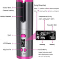 Automatic Cordless Hair Curler | Fast Heating Rechargeable Curling Iron | Glowena