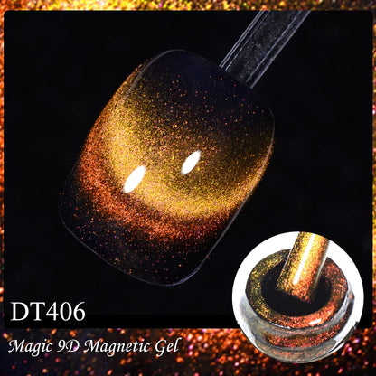 MEET ACROSS 7ml 9D Rainbow Cat Magnetic Gel Nail Polish For Nails Glitter Semi-Permanent UV Gel Nail Art Varnish Manicure Glowena shop