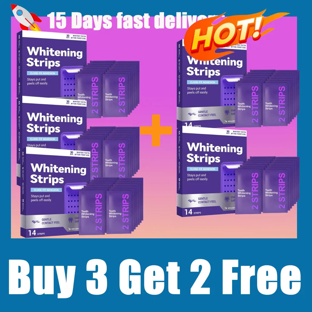 Purple Teeth Whitening Strips for Brighter & Whiter Smile ⭐