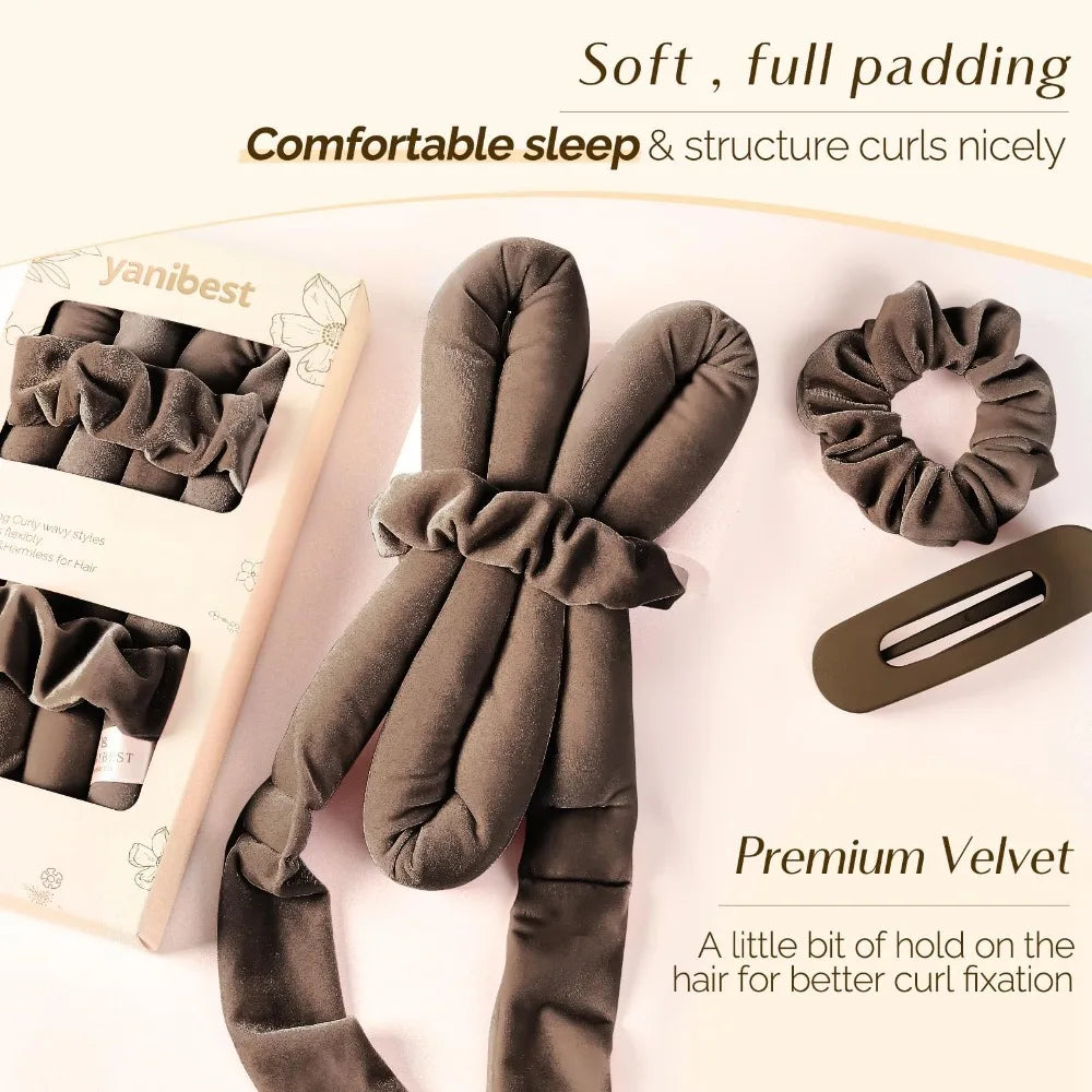 💖 Heatless Satin Hair Curling Set for Overnight Curls