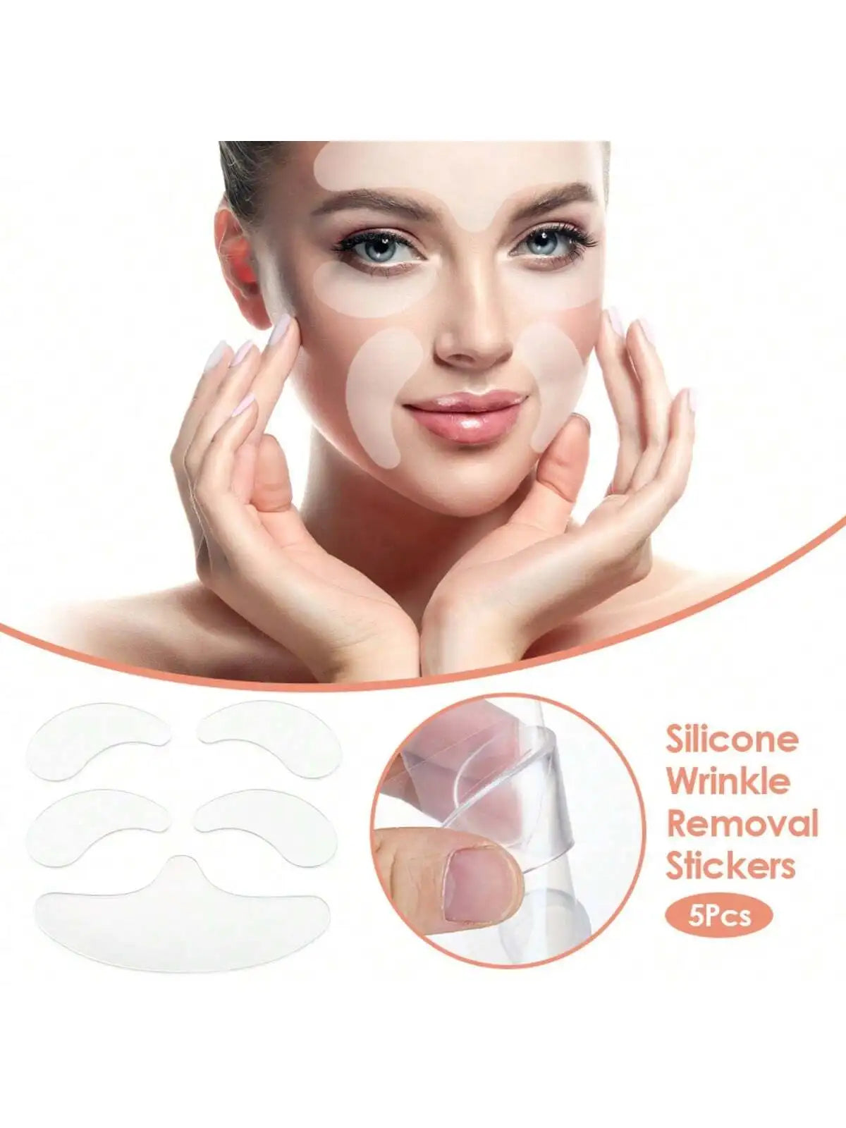 ✨ Reusable Silicone Face & Neck Anti-Wrinkle Patches