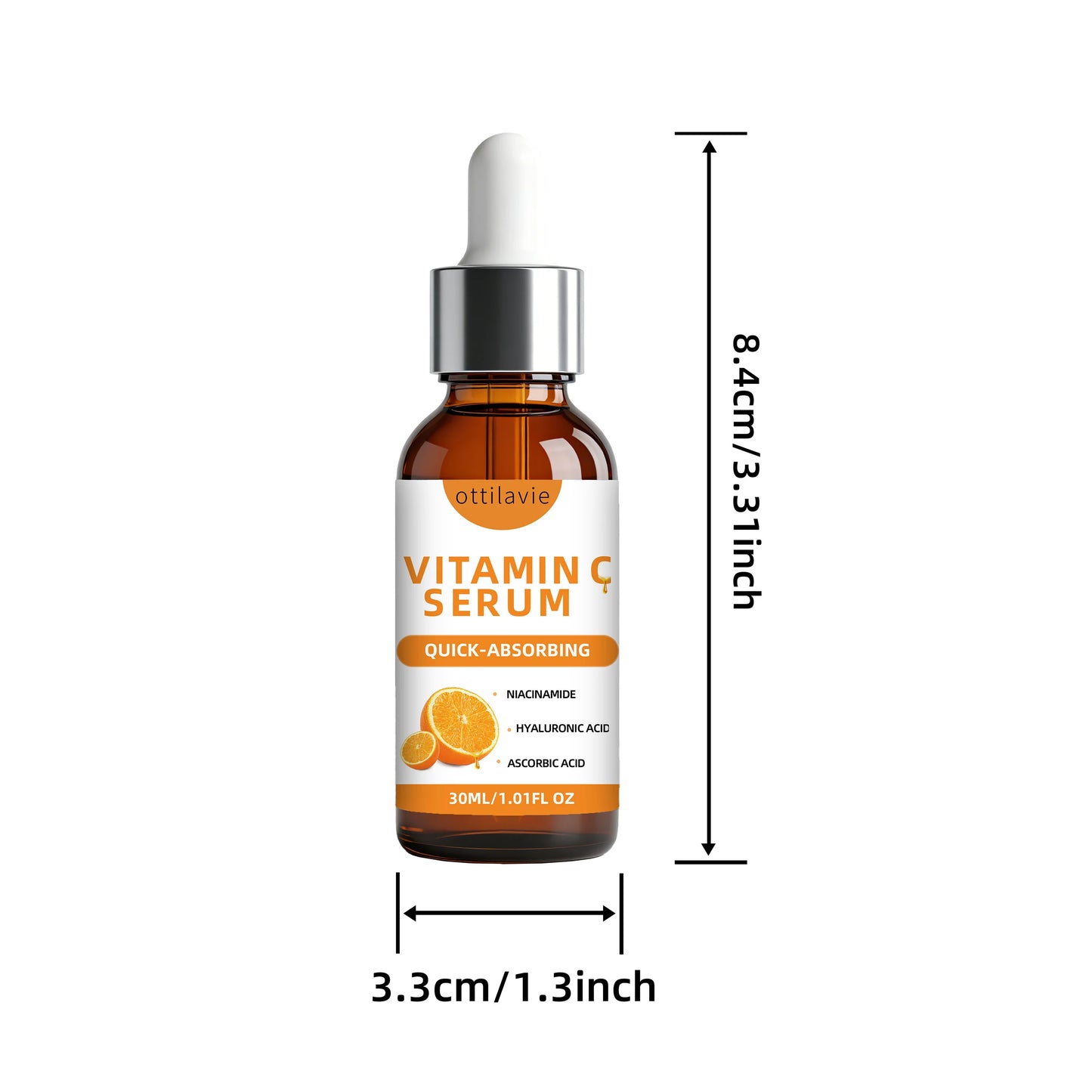 2pcs Ottilavie Vitamin C Serum-Deep Moisturizing Essence,Lifting&Firming Skin,Lightweight Non-Greasy, Unisex, For All Skin Types Glowena shop