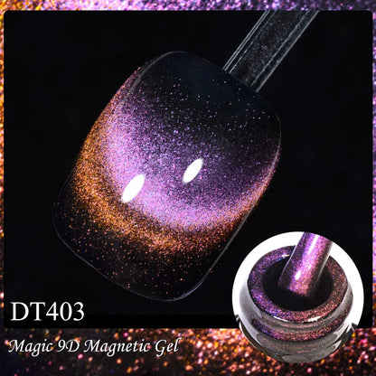 MEET ACROSS 7ml 9D Rainbow Cat Magnetic Gel Nail Polish For Nails Glitter Semi-Permanent UV Gel Nail Art Varnish Manicure Glowena shop