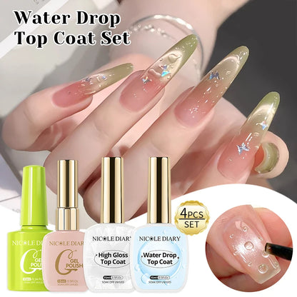 NICOLE DIARY 15ml High Gloss Top Coat No Wipe Top Coat Glossy Long Lasting Top Coat Functional Gel Manicure Nail Supplies Glowena shop