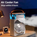 3-in-1 Portable Air Cooler | USB Fan with Humidifier & LED Night Light | Glowena