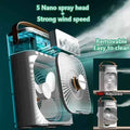 3-in-1 Portable Air Cooler | USB Fan with Humidifier & LED Night Light | Glowena