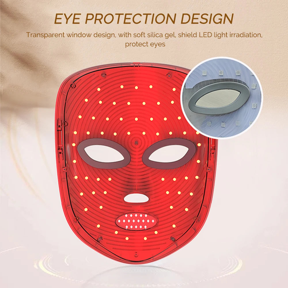 🧴 7-Color LED Light Therapy Facial Mask