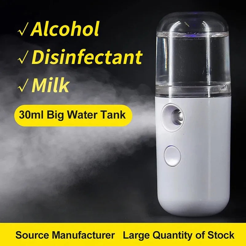 💖 Mini Nano Spray Face Steamer – USB Facial Mist Sprayer & Skin Hydration Tool