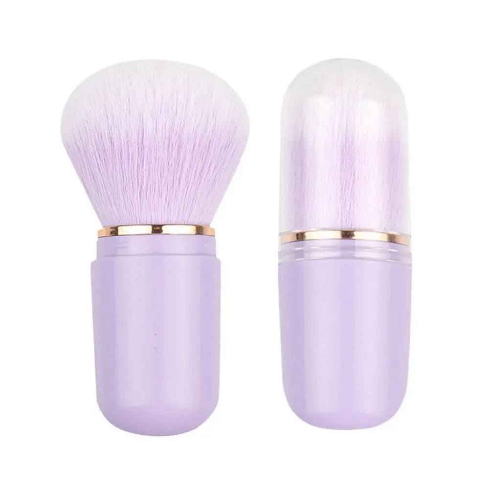 Hot Retractable Retractable Kabuki Brush Capsule-shape Multifunctional Travel Makeup Brush Cute Nail Powder Brush for Blusher Glowena shop