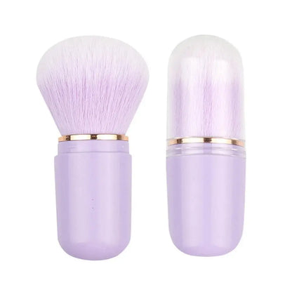 Hot Retractable Retractable Kabuki Brush Capsule-shape Multifunctional Travel Makeup Brush Cute Nail Powder Brush for Blusher Glowena shop