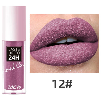 1PC Dark Brown Matte Velvet Lip Gloss Waterproof Liquid Lipstick 22 Colors Lips Korean Makeup for Lip Tint Lip Glaze Cosmetics Glowena shop
