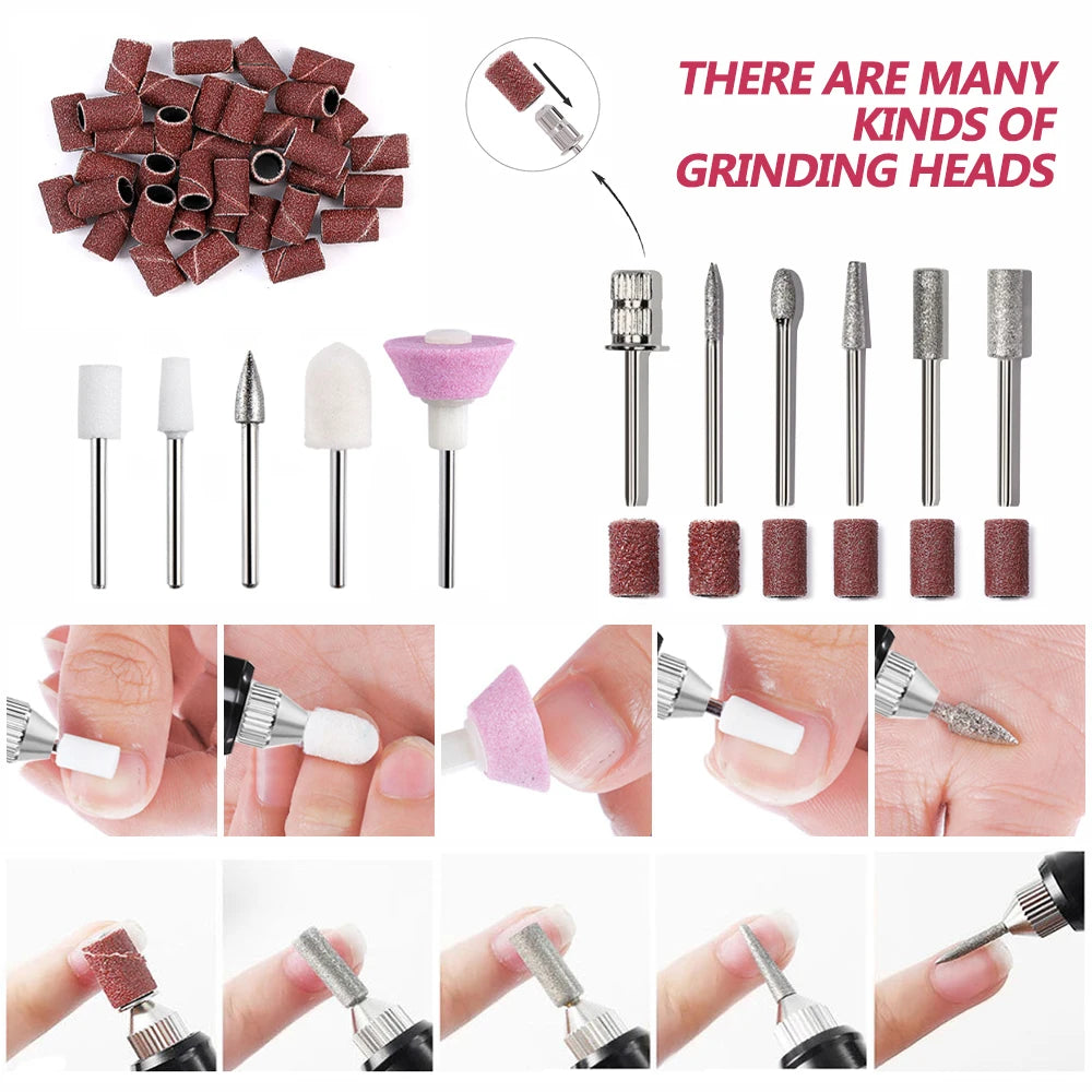 💖 YIKOOLIN Electric Nail Drill Kit – 20,000 RPM Nail File
