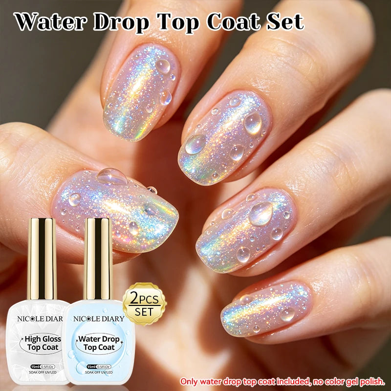 NICOLE DIARY 15ml High Gloss Top Coat No Wipe Top Coat Glossy Long Lasting Top Coat Functional Gel Manicure Nail Supplies Glowena shop