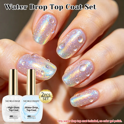 NICOLE DIARY 15ml High Gloss Top Coat No Wipe Top Coat Glossy Long Lasting Top Coat Functional Gel Manicure Nail Supplies Glowena shop