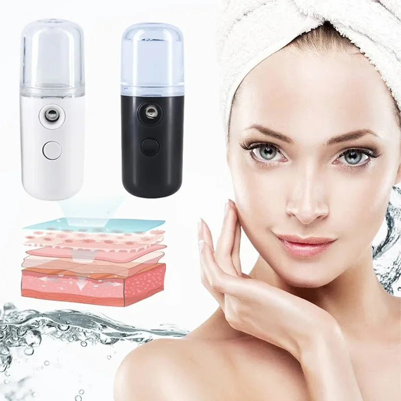 💖 Mini Nano Spray Face Steamer – USB Facial Mist Sprayer & Skin Hydration Tool