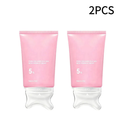 PDRN Collagen Skincare Set Volume Multi‑Balm & Gua Sha Neck Cream Nourishing Care For Delicate Neck Skin Hydrating Plumping Glowena