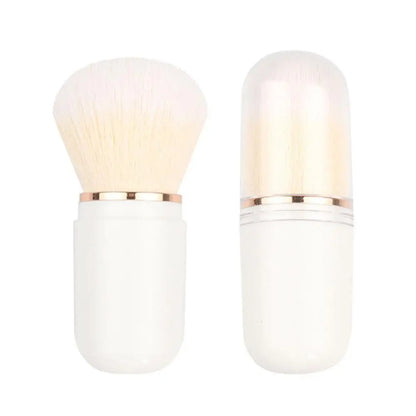 Hot Retractable Retractable Kabuki Brush Capsule-shape Multifunctional Travel Makeup Brush Cute Nail Powder Brush for Blusher Glowena shop