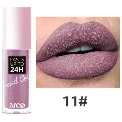 1PC Dark Brown Matte Velvet Lip Gloss Waterproof Liquid Lipstick 22 Colors Lips Korean Makeup for Lip Tint Lip Glaze Cosmetics Glowena shop