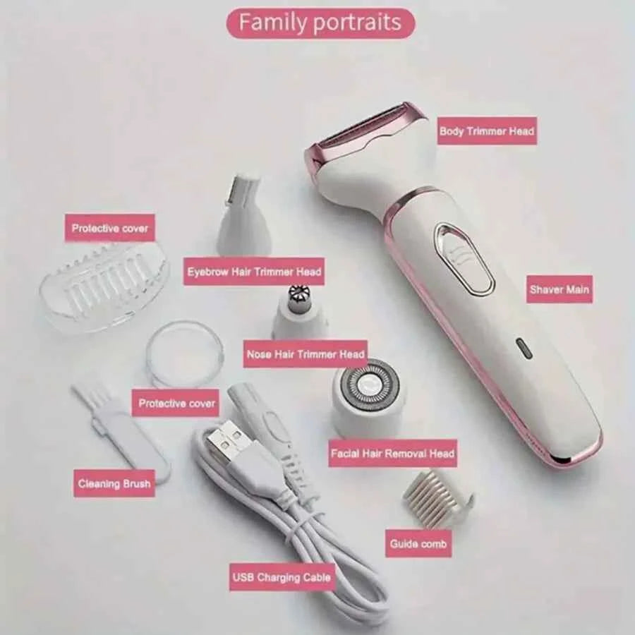 🪒 4-in-1 Women's Electric Shaver & Trimmer ⭐